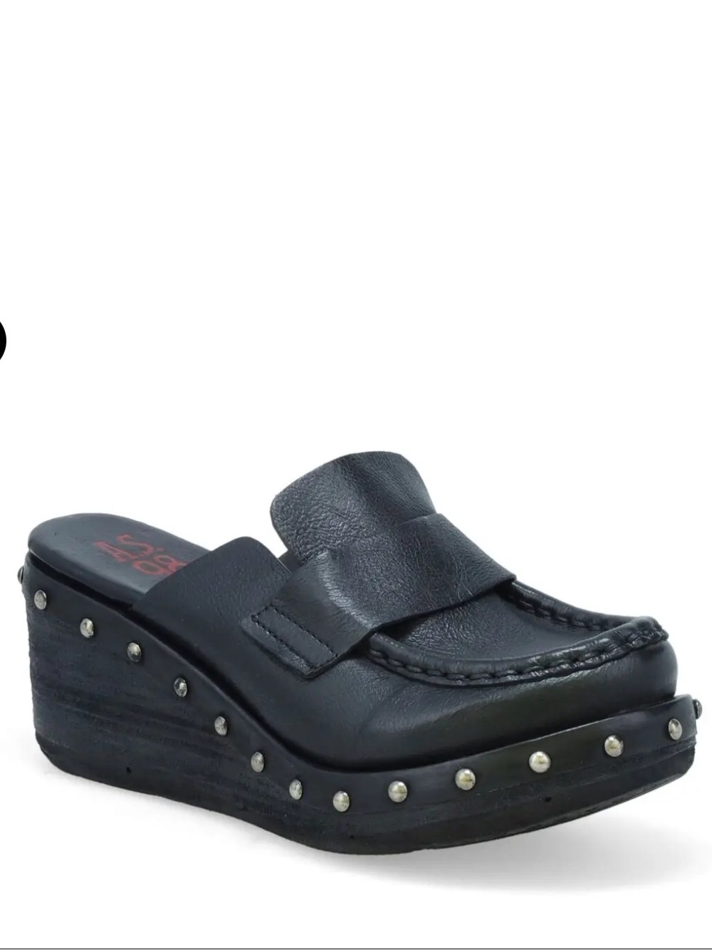 A.S.98 Paget Mules Black Size 39 Studded Chunky